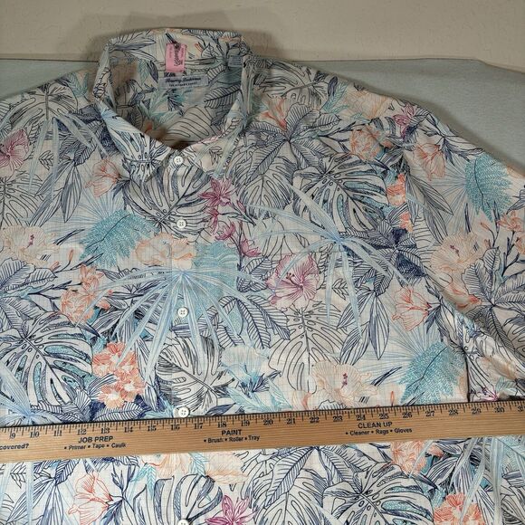 Tommy Bahama Men's Big & Tall Bahama Coast Glow Palms IslandZone Camp Shirt 4XLB - Picture 11 of 12